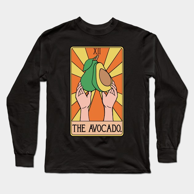 Avocado Tarot Card Funny Long Sleeve T-Shirt by isstgeschichte